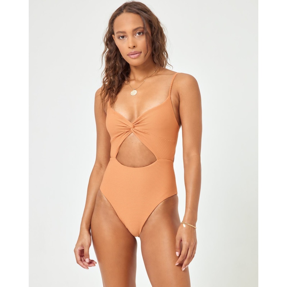 L Space Eco Chic Repreve Kyslee One Piece Swimsuit Sienna Size M NWT